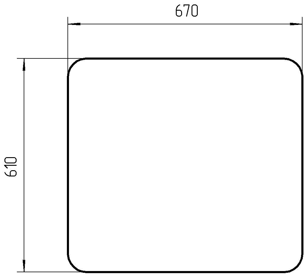 Стекло заднее У7810.5.163 (670х610)