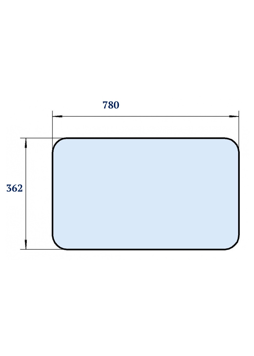 Стекло люка У7810.5.604 (670х400)