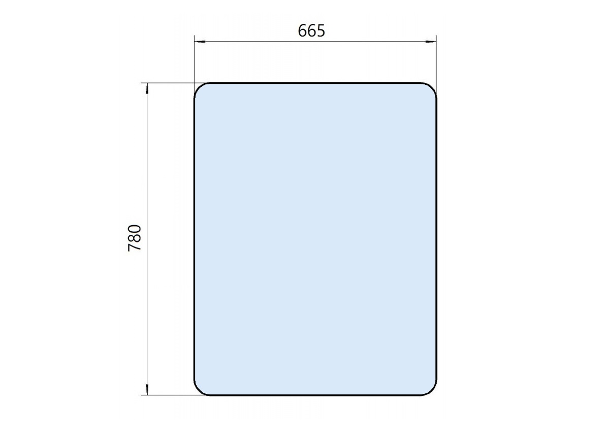 Стекло лобовое большое У7810.5.758 (780х665)